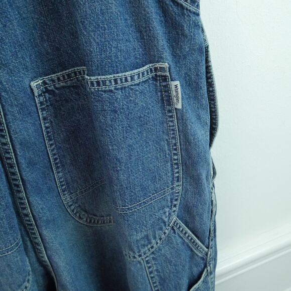 Lady Wrangler Medium Overall Shorts Shortalls Denim Bibs Carpenter Blue Bell - Picture 8 of 10